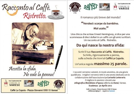 Una sfida in 25 parole al caffè letterario La Cupola di Varese