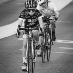 Young Competitors at Cycling Race