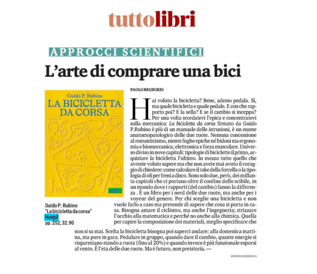 Tuttolibri - la bicicletta da corsa